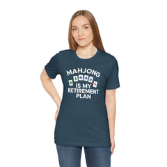 Mahjong Retirement Plan Tee, Fun Unisex T-Shirt for Game Lovers, Perfect Gift for Retirees, Mahjong Enthusiasts, Casual Wear