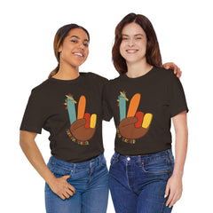Thankful Teacher T‑Shirt – Hand Turkey Teacher Appreciation Tee