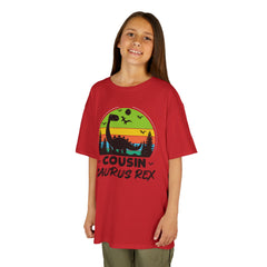 Cousin Saurus Rex Kids Tee - Fun Dino T-Shirt, Kids Birthday Gift, Toddler Dino Merchandise, Summer Playwear, Adventure Clothing