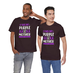 I Wear PURPLE For My Mother, Unisex Short Sleeve Tee
