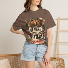 All Animals Are Pettable T-Shirt – Funny Animal Lover Wildlife Design