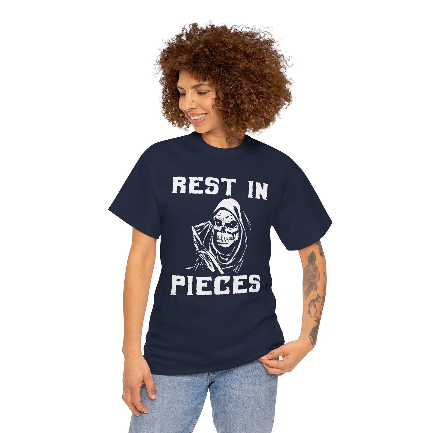 REST IN PIECES Ghoul Graphic, Unisex Heavy Cotton Tee