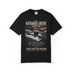 USS Nathanael Greene SSBN 636 Submarine T-Shirt — Forty One for Freedom Patriotic Crew Tee