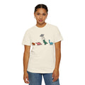 Dinosaur UFO Retro Unisex Garment-Dyed T-shirt