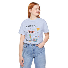 Summer Is — Graphic Tee (Sunglasses, Ice Cream & Sandals)