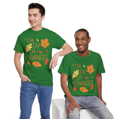 Changes Fall Leaves Graphic - Unisex Heavy Cotton Tee