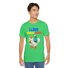 Video Game Movie I Love Chicken Jockey Tee - Unisex Short Sleeve T-Shirt