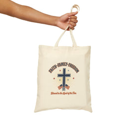 Faith Family Freedom Tote | Patriotic, Faith-based July 4th Vintage Americana