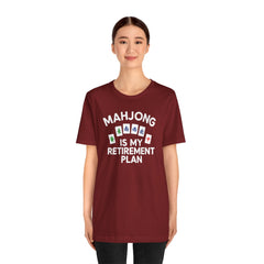 Mahjong Retirement Plan Tee, Fun Unisex T-Shirt for Game Lovers, Perfect Gift for Retirees, Mahjong Enthusiasts, Casual Wear