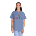 Dinosaur UFO Retro Unisex Garment-Dyed T-shirt