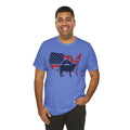 Red White and Blue Farmer Graphic, Unisex Jersey Short Sleeve Tee