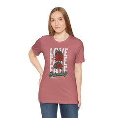Positive Vibes Love Friendship Unisex Tee - LOVE FAKE FATE