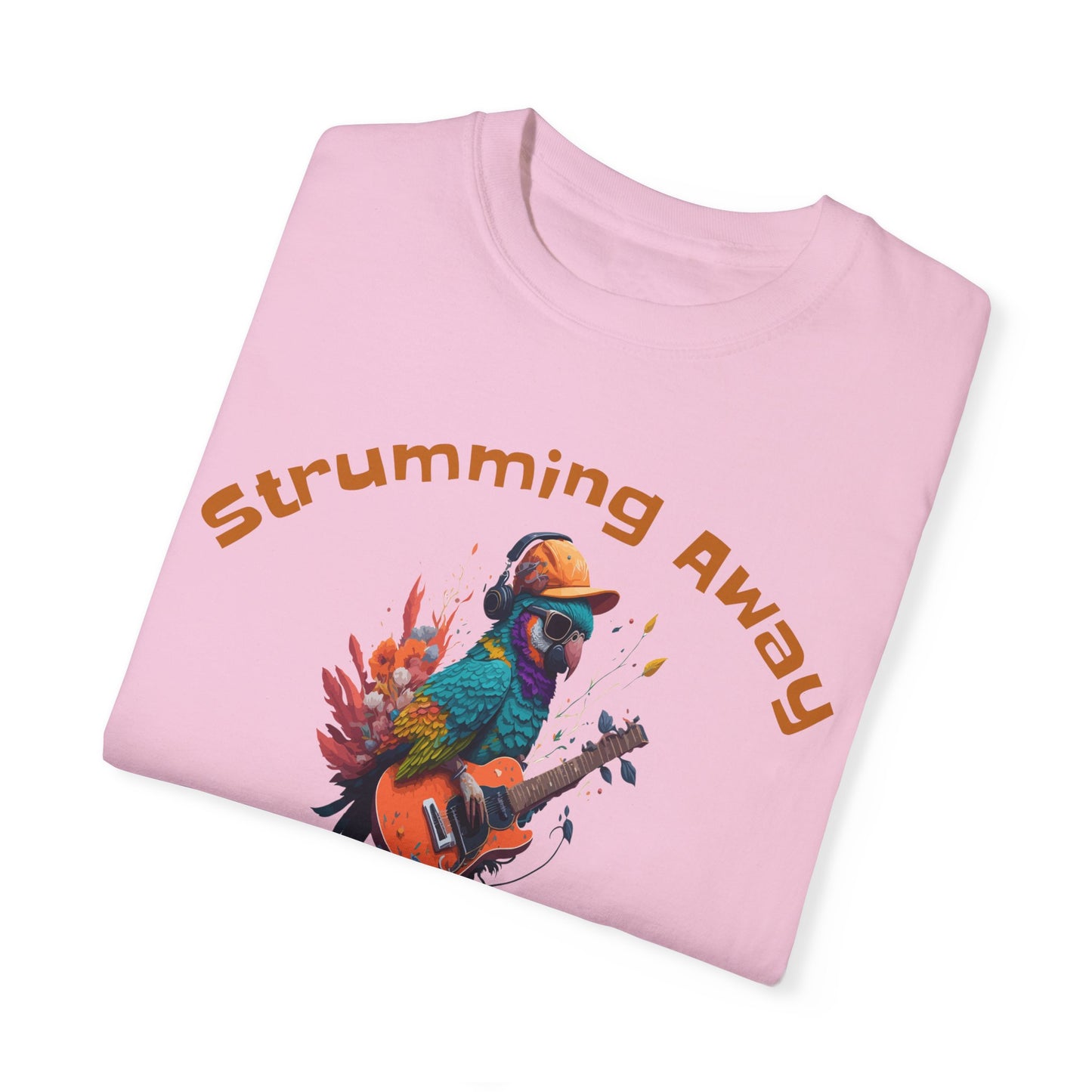 Parrot Strummin Away In Margaritaville - Unisex Garment-Dyed T-shirt