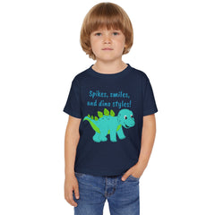 Spikes, Smiles and Dino Styles Graphic Toddler T Shirt