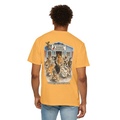 Lauren McGowan Front Logo Back Graphic Baldwin Harbor Animal Hospital "Who Let the Cats Out?" T Shirt