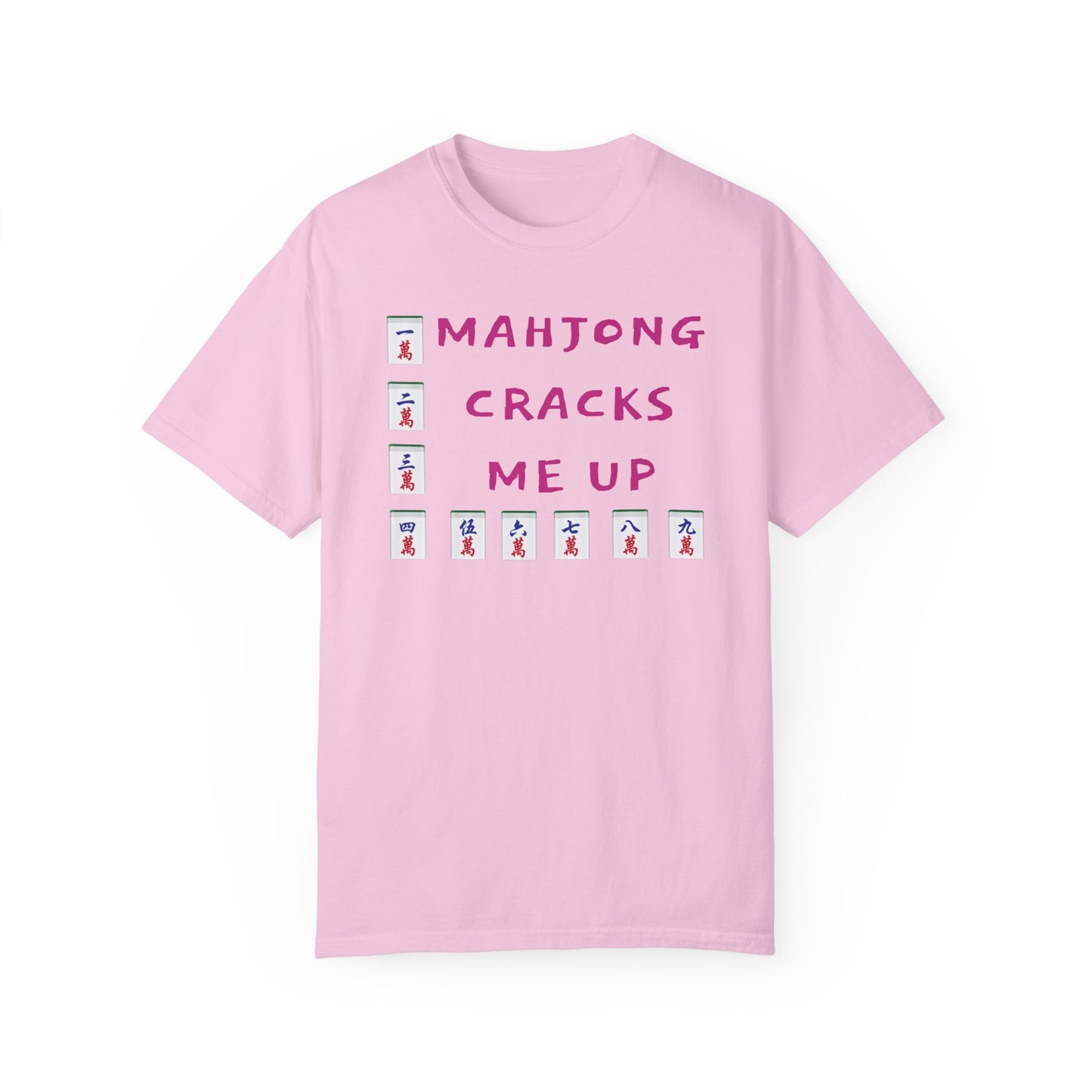 Mahjong Cracks Me Up, Comfort Colors 1717, Funny Graphic Tee, Unisex Garment-Dyed T-shirt, gift for mahjong player, mahjong lover gift, casual wear tee, humorous t-shirt, novelty mahjong shirt