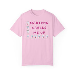 Mahjong Cracks Me Up, Comfort Colors 1717, Funny Graphic Tee, Unisex Garment-Dyed T-shirt, gift for mahjong player, mahjong lover gift, casual wear tee, humorous t-shirt, novelty mahjong shirt