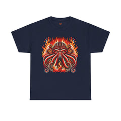 Fiery Fire Kraken - Graphic Unisex Heavy Cotton Tee