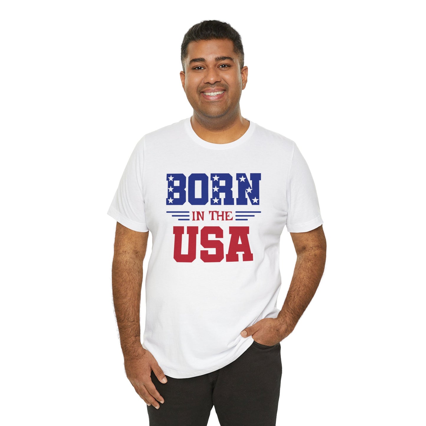 Born In The USA, Unisex Jersey Short Sleeve Tee