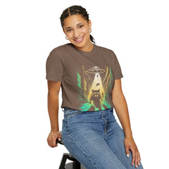 Raccoon UFO Funny Comfort Colors Graphic T-Shirt