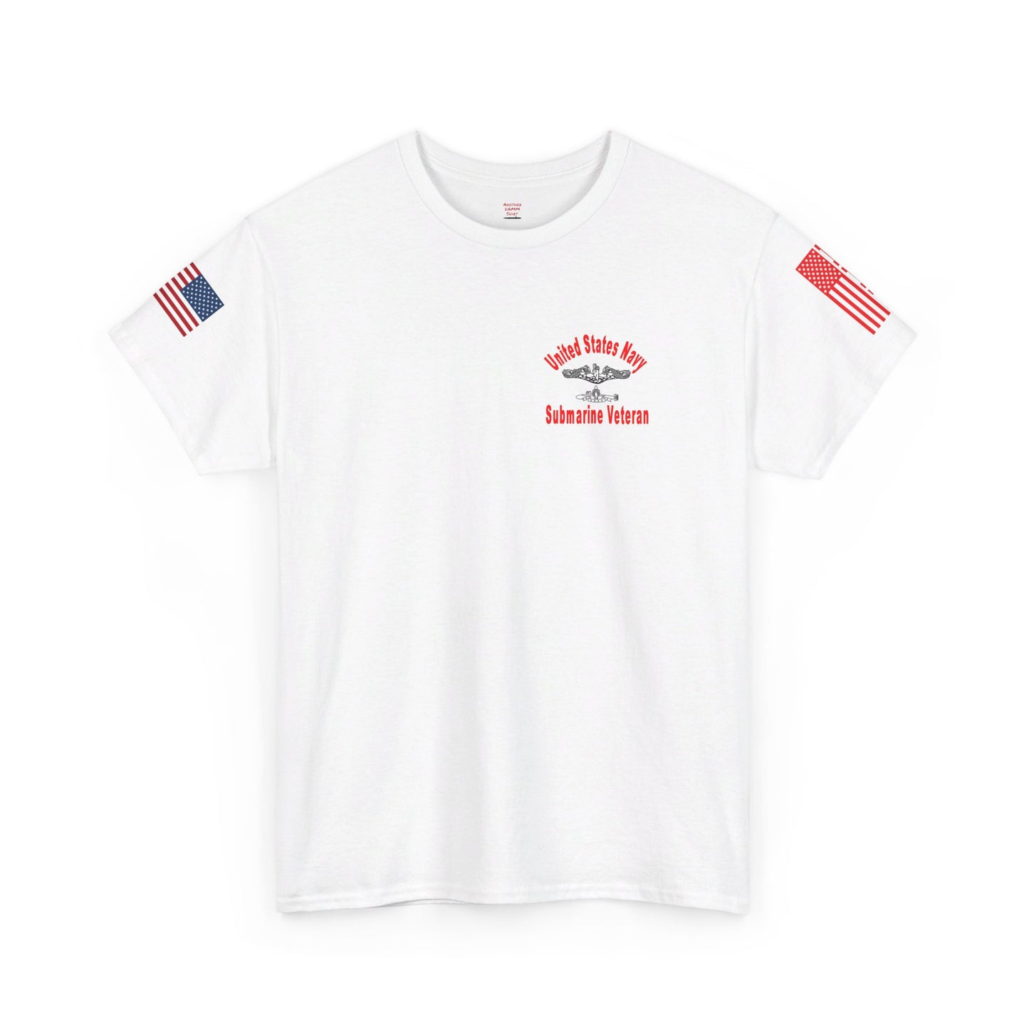 SUBMARINER RED Friday T Shirt with Fouled Anchor, American Flag, FBM / Boomer Silhouette. Remember Everyone Deployed, Dolphins