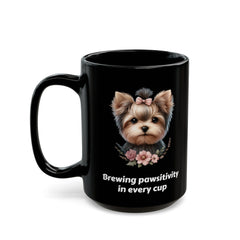 Yorkshire Terrier Black Mug (11oz, 15oz), Brewing Pawsitivity In Every Cup