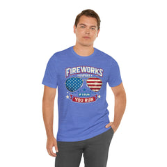 Fireworks Expert, If I Run You Run, Sunglasses  Graphic, Unisex Jersey Short Sleeve Tee