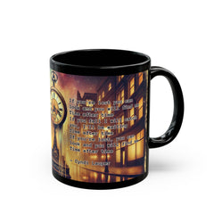 Time After Time Cyndi Lauper inspired full wrap with Lyrics Graphic - Black Mug (11oz, 15oz)