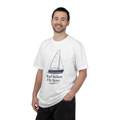 Hempstead Bay Sailing Club Graphic T-Shirt — "Real Sailors Fly Scots" Nautical Tee