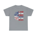 Land Of The Free Because Of The Brave - Unisex Cotton Tee