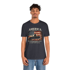 America 250th Submarine 125th Flag T-Shirt — Vintage USA Military Tee