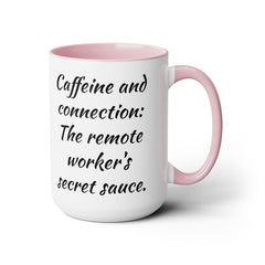 Caffeine And Connection - 15 oz Accent Mug