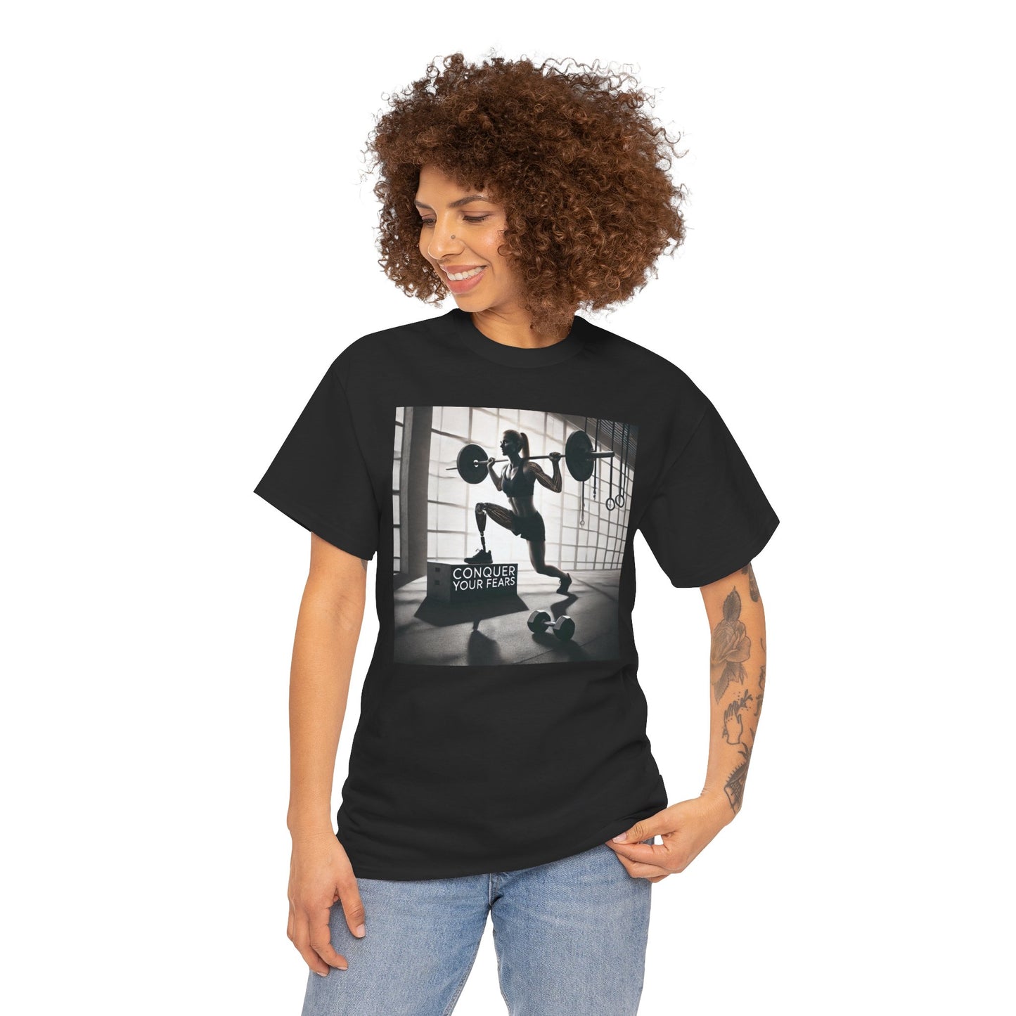 Amputee Conquer Your Fear  - Unisex Heavy Cotton Tee