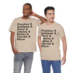 The Outsiders Shirt, Greasers Characters Shirt, Unisex Jersey Short Sleeve Tee