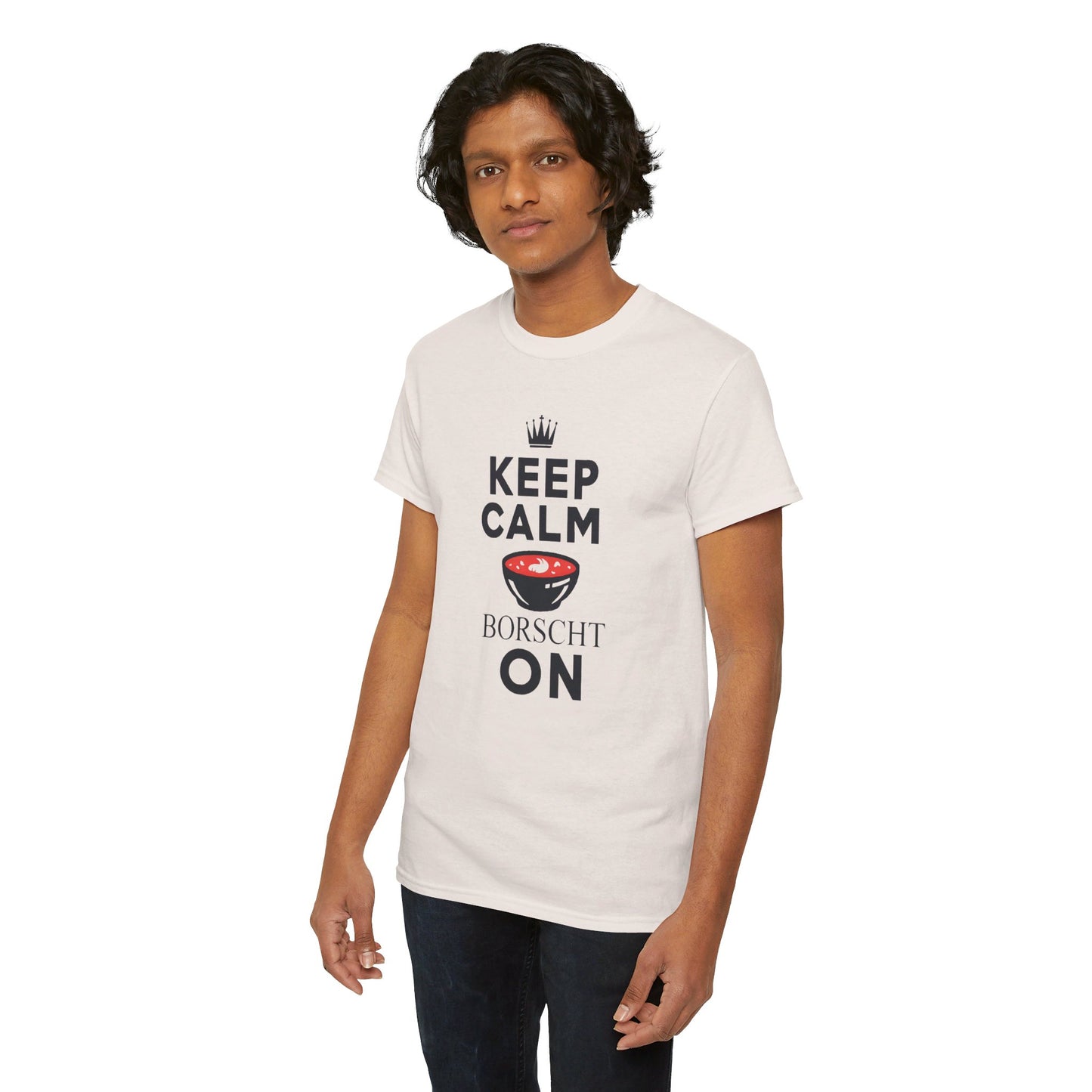 Keep Calm Borscht On - Unisex Heavy Cotton Tee