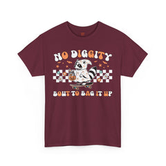 No Diggity Halloween Raccoon! Graphic Unisex Heavy Cotton Tee