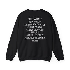 Endangered Animals Awareness Two Sided Sweatshirt