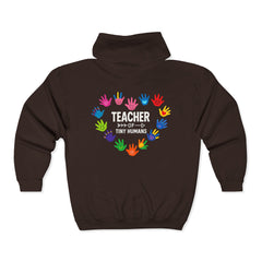 Colorful Teacher Of Tiny Humans Zippered Hoodie