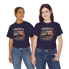America 250th Submarine 125th Flag T-Shirt — Vintage USA Military Tee