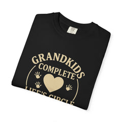 Grandkids Complete Life’s Circle of Love T-Shirt, Family Shirt, Gift for Grandma, Heartwarming Tee, Casual Everyday Wear