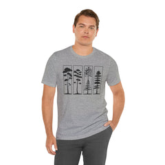 Nature-Inspired Unisex Jersey Tee, Tree Graphic T-Shirt, Eco-Friendly Fashion, Gift for Nature Lovers, Casual Wear, Outdoor Adventure