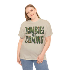 ZOMBIES ARE COMING! Graphic Unisex Heavy Cotton Tee