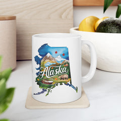 Alaska Watercolor State Mug – Travel Gift or Souvenir – 11oz or 15oz