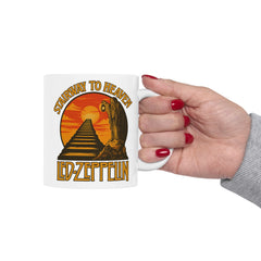 Vintage-Inspired Ceramic Mug for Coffee Lovers, Get The Led Out, Retro Classic Rock Mug