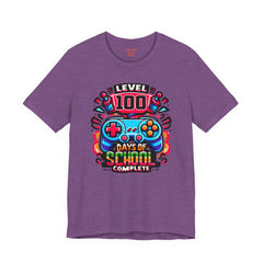 100 Days of School Complete - Unisex Short Sleeve Tee | Elementary School Holiday, Teacher Apparel, Kids Motivation, Days Checked Off