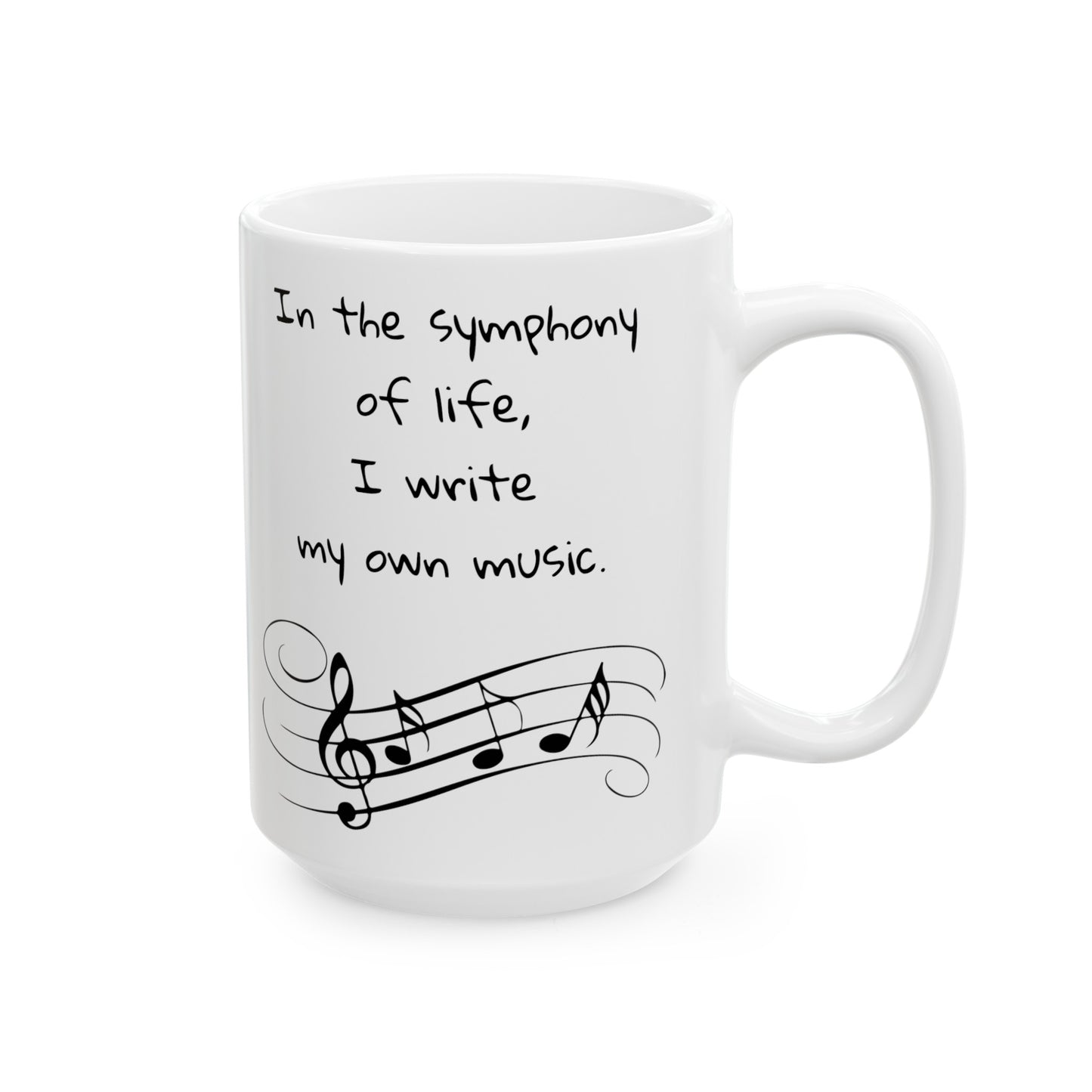 Music quote mug, life symphony mug