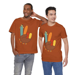 Thankful Teacher T‑Shirt – Hand Turkey Teacher Appreciation Tee