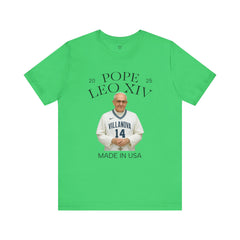 Pope Leo XIV Villanova Fan Short Sleeve Tee - Made in USA