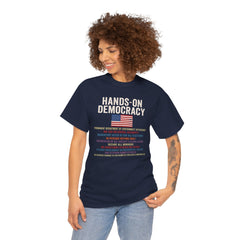 Hands-On Democracy Unisex Heavy Cotton Tee - Political Statement Shirt