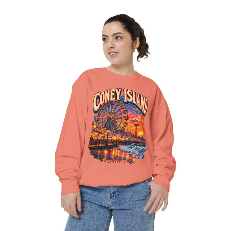 Brooklyn's Coney Island Sunset Sweatshirt - Comfort Colors Soft